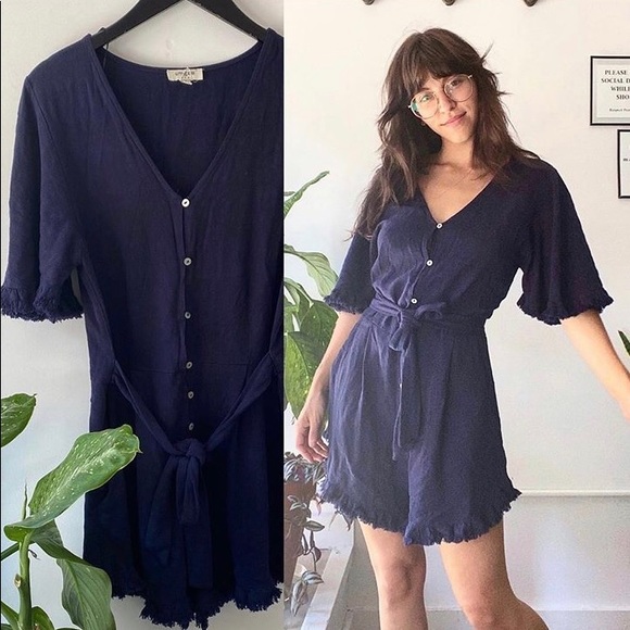 Umgee Pants - Umgee Navy Romper